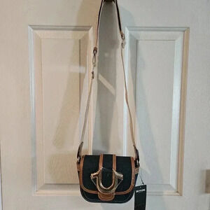 NWT true religion mini horseshoe bag- denim